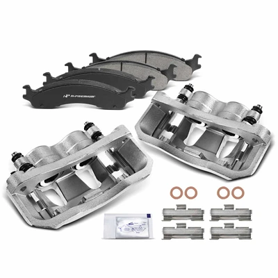 6 Pcs Front Brake Calipers & Ceramic Brake Pads