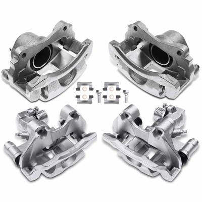 4 Pcs Front & Rear Brake Calipers with Bracket