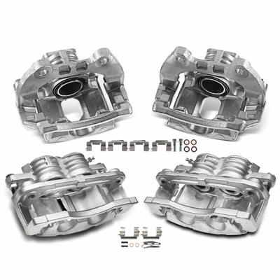 4 Pcs Front & Rear Brake Calipers with Bracket