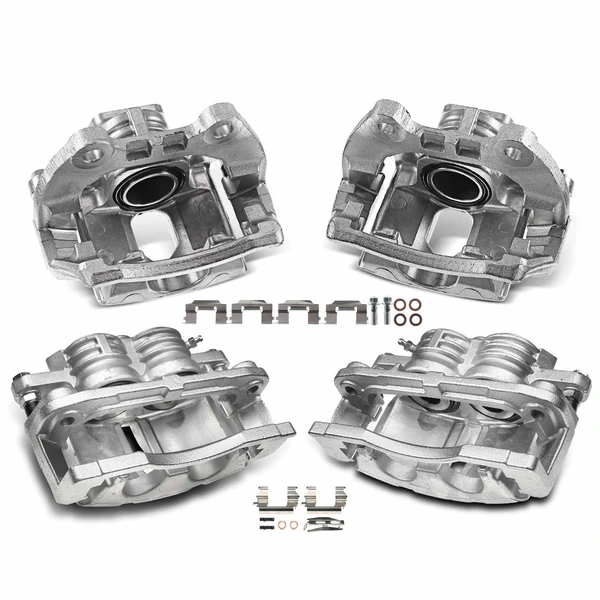 4 Pcs Front & Rear Brake Calipers with Bracket for 2002-2005 Chevrolet Trailblazer