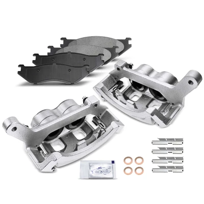6 Pcs Front Brake Calipers & Ceramic Brake Pads