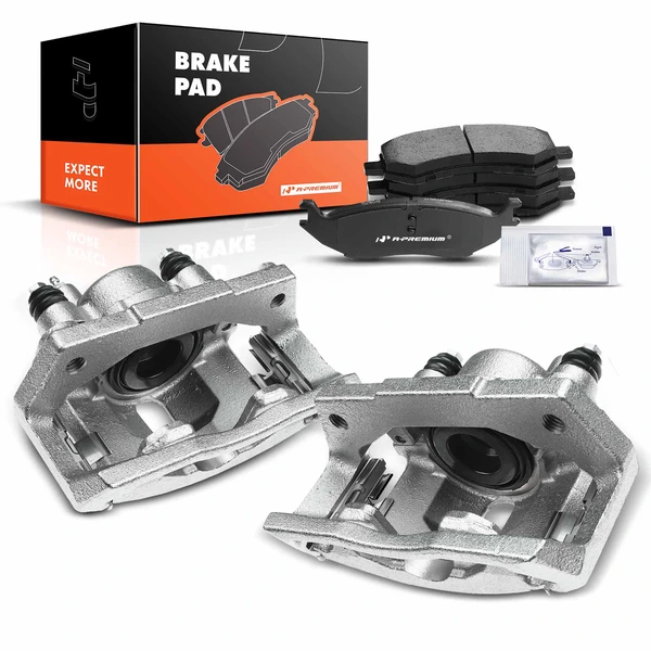 6-PC Brake Caliper + Brake Pad, Rear Driver & Passenger, 1-Piston, A-Premium APBC3662