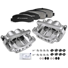 6 Pcs Front Brake Calipers & Ceramic Brake Pads