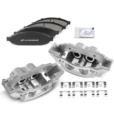6 Pcs Front Brake Calipers & Ceramic Brake Pads