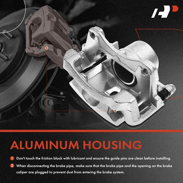 12-PC Brake Caliper + Brake Pad, Front & Rear, 1-Piston, A-Premium APBC3555