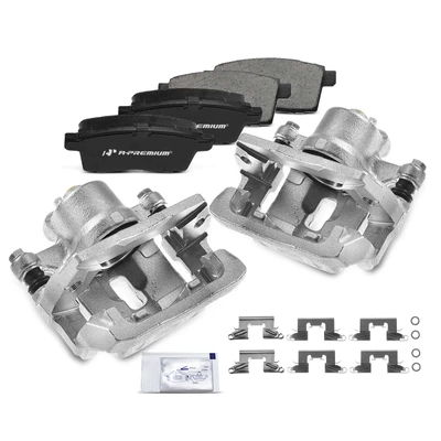 6 Pcs Rear Brake Calipers & Ceramic Brake Pads
