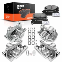 12 Pcs Front & Rear Brake Calipers & Ceramic Brake Pads
