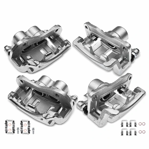 4-PC Brake Caliper, Front & Rear, 2-Piston (Front); 1 Piston (Rear), A-Premium APBC3703