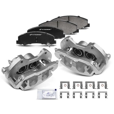 6 Pcs Front Brake Calipers & Ceramic Brake Pads