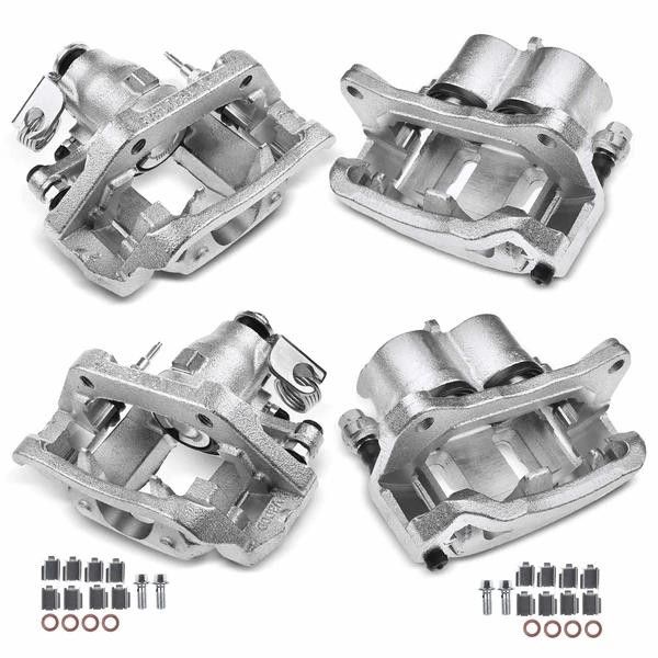 4-PC Brake Caliper, Front & Rear, 2-Piston (Front); 1 Piston (Rear), A-Premium APBC3699