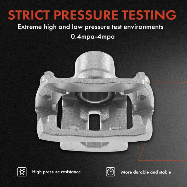 12-PC Brake Caliper + Brake Pad, Front & Rear, 2-Piston (Front); 1-Piston (Rear), A-Premium APBC3609