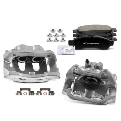 6 Pcs Rear Brake Calipers & Ceramic Brake Pads