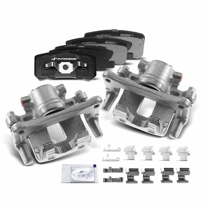 6 Pcs Rear Brake Calipers & Ceramic Brake Pads