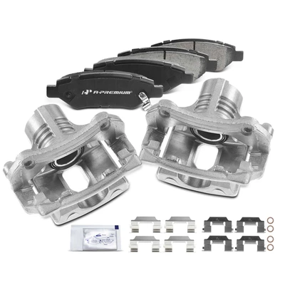 6 Pcs Rear Brake Calipers & Ceramic Brake Pads