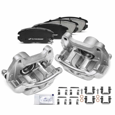 6 Pcs Front Brake Calipers & Ceramic Brake Pads