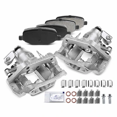 6 Pcs Rear Brake Calipers & Ceramic Brake Pads