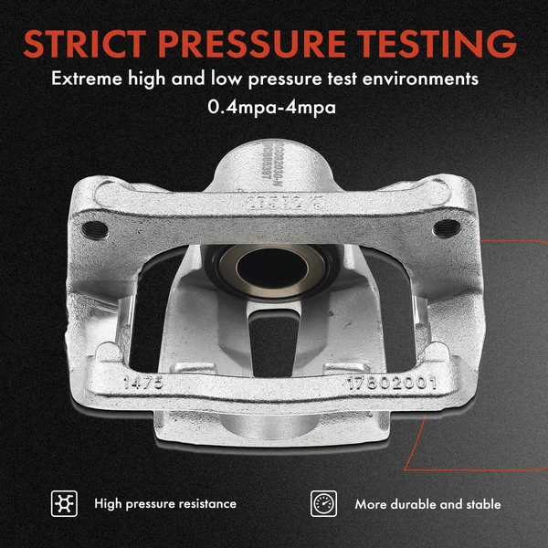 12-PC Brake Caliper + Brake Pad, Front & Rear, 2-Piston (Front); 1-Piston (Rear), A-Premium APBC3591