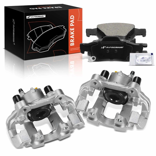 6 Pcs Rear Brake Calipers & Ceramic Brake Pads for 2011-2020 Dodge Durango