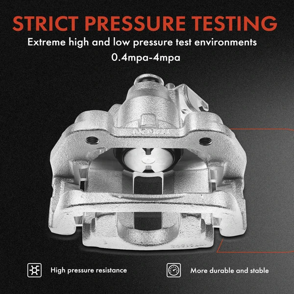 12-PC Brake Caliper + Brake Pad, Front & Rear, 2-Piston (Front); 1-Piston (Rear), A-Premium APBC3645