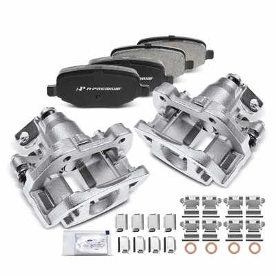 6 Pcs Rear Brake Calipers & Ceramic Brake Pads