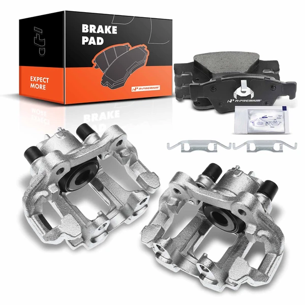 6 Pcs Rear Brake Calipers & Ceramic Brake Pads for 2011-2020 Dodge Durango