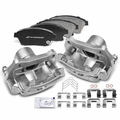 6 Pcs Front Brake Calipers & Ceramic Brake Pads