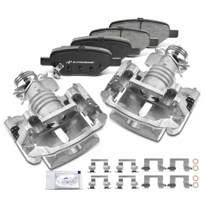 6 Pcs Rear Brake Calipers & Ceramic Brake Pads