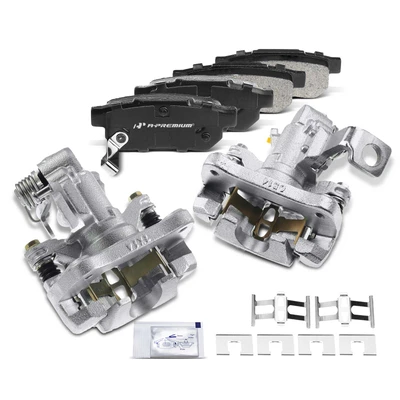 6 Pcs Rear Brake Calipers & Ceramic Brake Pads