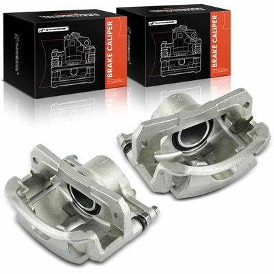 2 Pcs Front Brake Calipers with Bracket