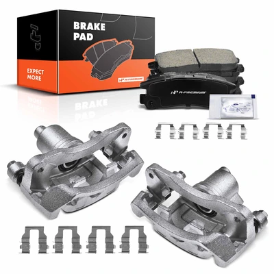 6 Pcs Rear Brake Calipers & Ceramic Brake Pads