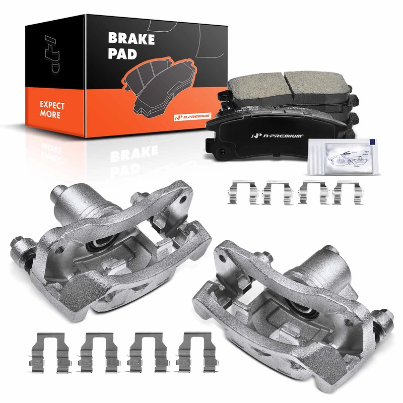 6-PC Brake Caliper + Brake Pad, Rear Driver & Passenger, 1-Piston, A-Premium APBC3781