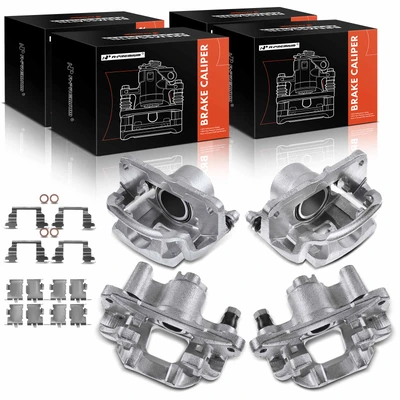 4 Pcs Front & Rear Brake Calipers with Bracket