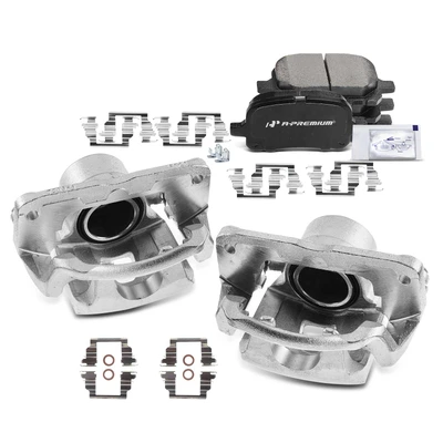 6 Pcs Front Brake Calipers & Ceramic Brake Pads