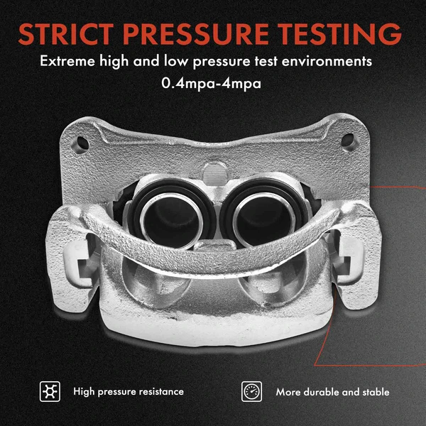 12-PC Brake Caliper + Brake Pad, Front & Rear, 2-Piston (Front); 1-Piston (Rear), A-Premium APBC3565