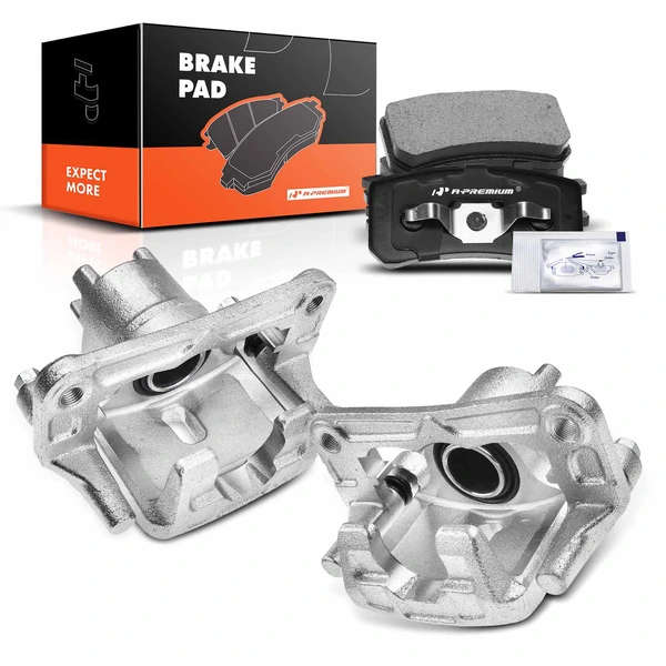 6-PC Brake Caliper + Brake Pad, Rear Driver & Passenger, 1-Piston, A-Premium APBC3725