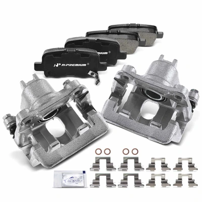 6 Pcs Rear Brake Calipers & Ceramic Brake Pads