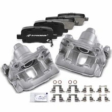 6 Pcs Rear Brake Calipers & Ceramic Brake Pads for 2002-2004 Honda Odyssey