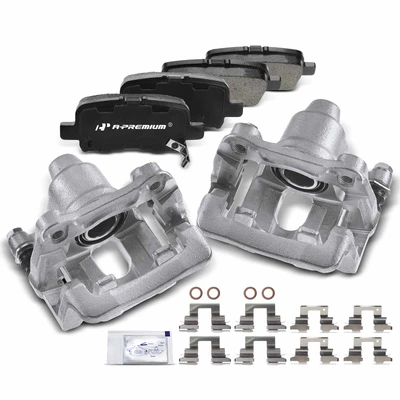 6 Pcs Rear Brake Calipers & Ceramic Brake Pads
