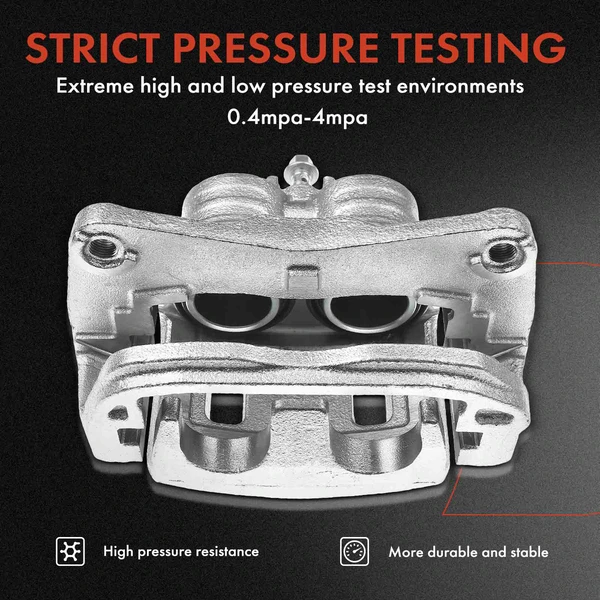 12-PC Brake Caliper + Brake Pad, Front & Rear, 2-Piston (Front); 1-Piston (Rear), A-Premium APBC3614