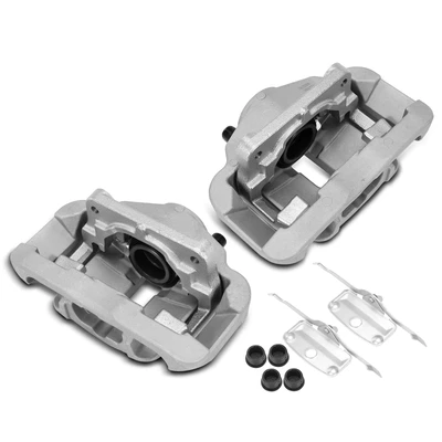 2 Pcs Front Brake Calipers with Bracket
