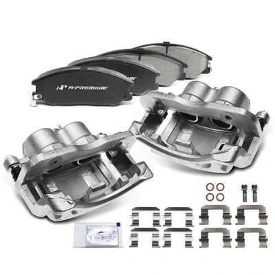 6 Pcs Front Brake Calipers & Ceramic Brake Pads