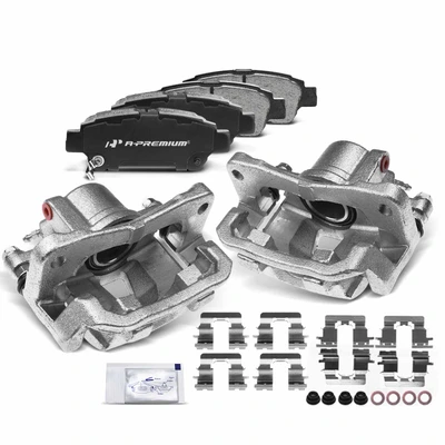 6 Pcs Front Brake Calipers & Ceramic Brake Pads