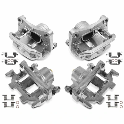 4 Pcs Front & Rear Brake Calipers with Bracket