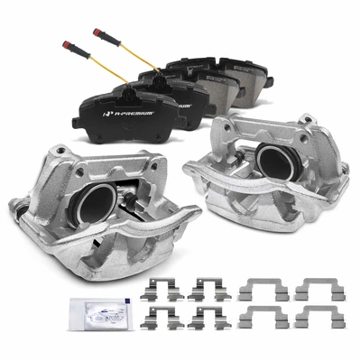 6 Pcs Front Brake Calipers & Ceramic Brake Pads