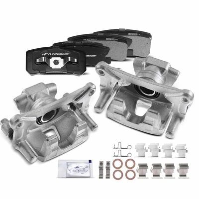 6 Pcs Rear Brake Calipers & Ceramic Brake Pads