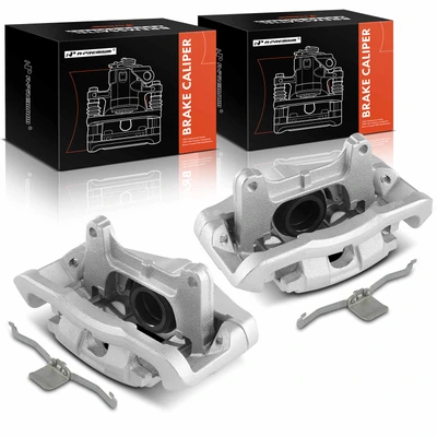 2 Pcs Front Brake Calipers with Bracket