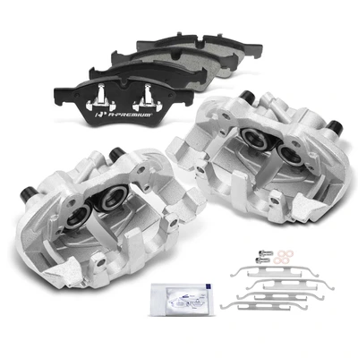 6 Pcs Front Brake Calipers & Ceramic Brake Pads
