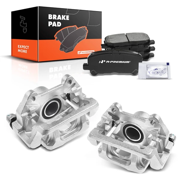 6-PC Brake Caliper + Brake Pad, Rear Driver & Passenger, 1-Piston, A-Premium APBC3740