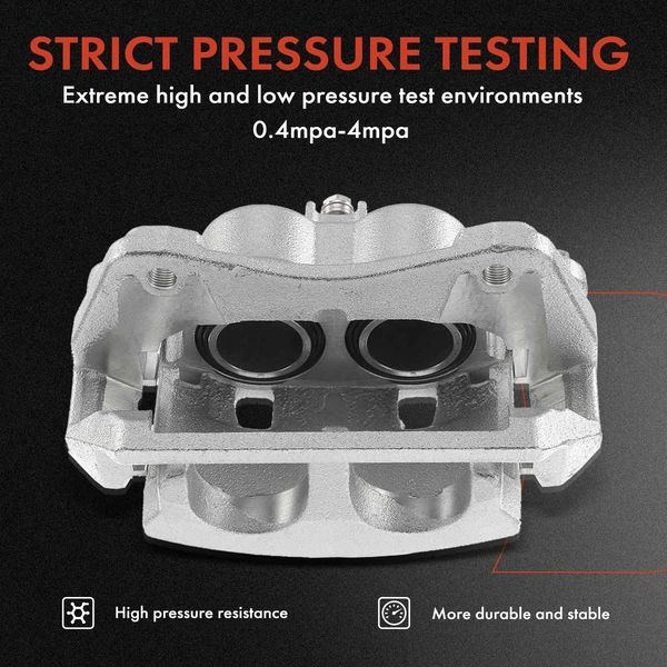 12-PC Brake Caliper + Brake Pad, Front & Rear, 2-Piston (Front); 1-Piston (Rear), A-Premium APBC3654