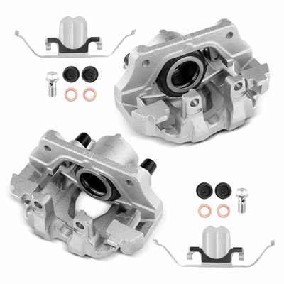2 Pcs Front Brake Calipers with Bracket